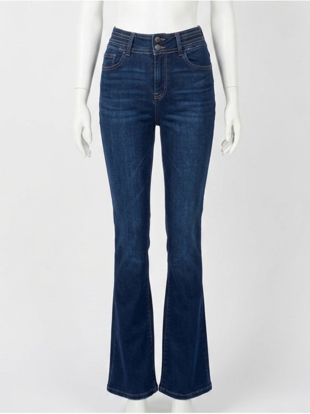VERVET BY FLYING MONKEY Dark Blue High-Rise Flare Jeans